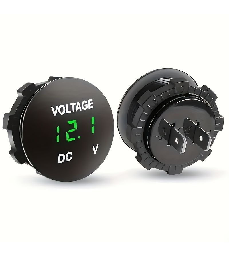 DC 12V 24V Car Voltage Meter Red Display Digital Voltmeter Mini Monitor Indicator Light Measuring Range 8 48V Accuracy 0 1V Widely Used for Cars And Boats Without Battery - Image 5