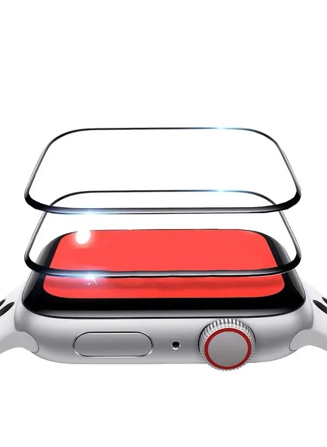 2 Pack Tempered Glass Screen Protector For Apple Watch 41mm Full Coverage Anti Scratch Bubble Free - Image 1