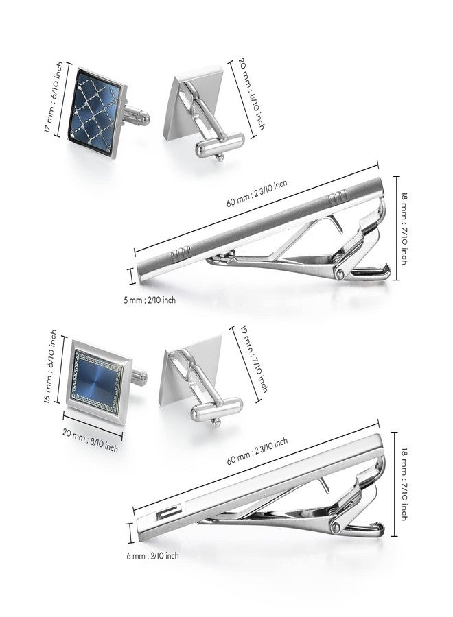 UJOY Mens Cufflinks and Tie Clips Set 12 PCS Formal Business Shirts Dress Necktie Pins Buttons Cuff Link Box Packed T0408008 - Image 5
