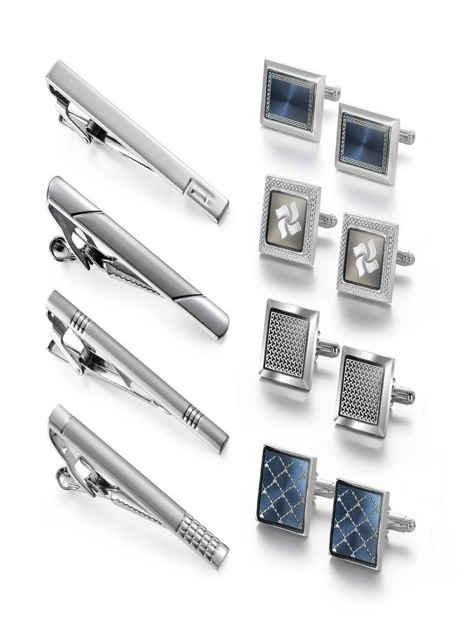 UJOY Mens Cufflinks and Tie Clips Set 12 PCS Formal Business Shirts Dress Necktie Pins Buttons Cuff Link Box Packed T0408008 - Image 1