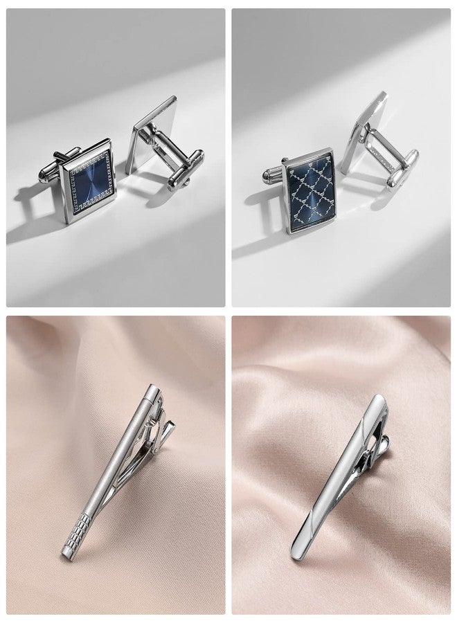 UJOY Mens Cufflinks and Tie Clips Set 12 PCS Formal Business Shirts Dress Necktie Pins Buttons Cuff Link Box Packed T0408008 - Image 3