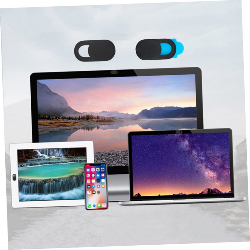 Ultra Thin Webcam Cover For Laptop Smartphone Tablet 18 Pack Black Plastic Easy Install - Image 4