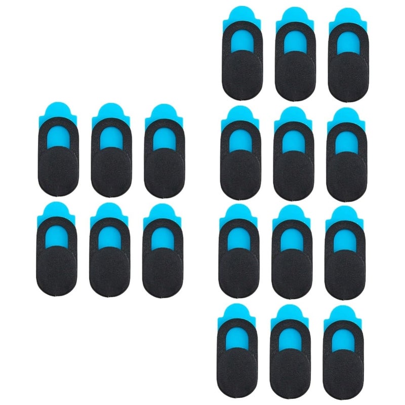 Ultra Thin Webcam Cover For Laptop Smartphone Tablet 18 Pack Black Plastic Easy Install - Image 2