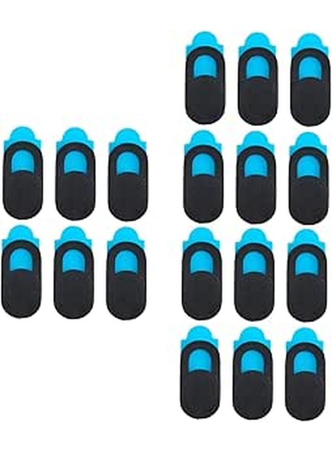 Ultra Thin Webcam Cover For Laptop Smartphone Tablet 18 Pack Black Plastic Easy Install - Image 1