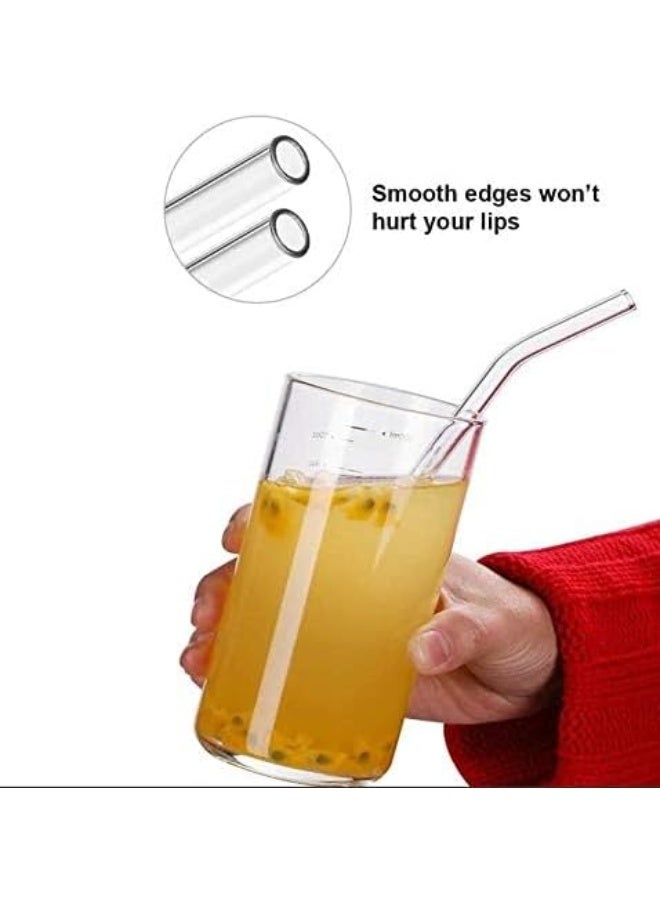 Reusable Glass Straws 4 Pack Clear Glass Drinking Straws for Smoothies, Milkshakes, Tea, Juice Dishwasher Safe  - Image 3