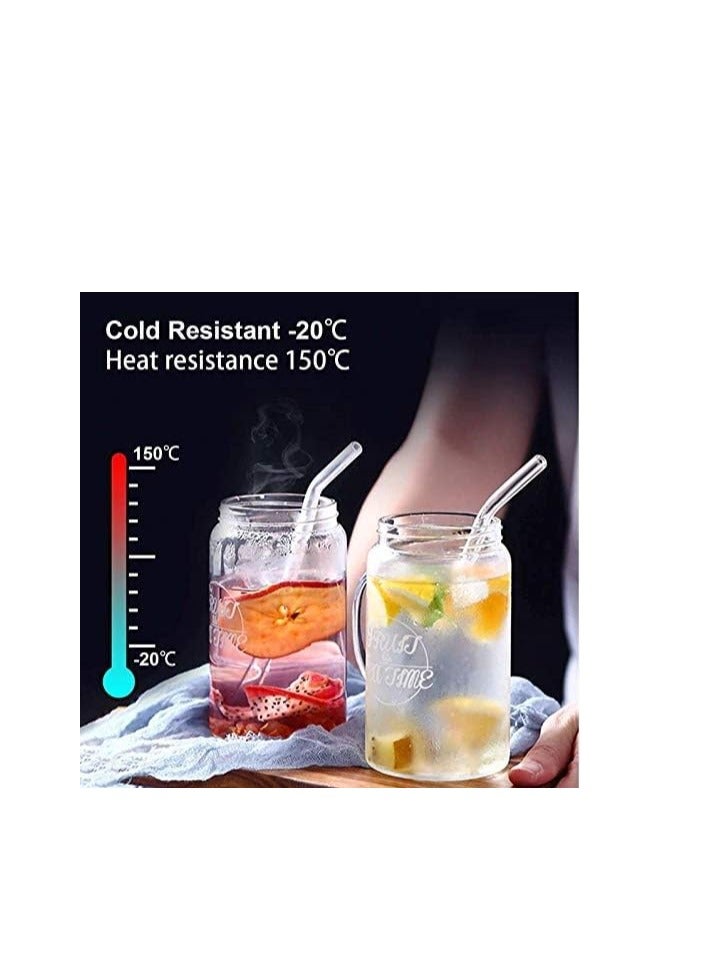 Reusable Glass Straws 4 Pack Clear Glass Drinking Straws for Smoothies, Milkshakes, Tea, Juice Dishwasher Safe  - Image 4