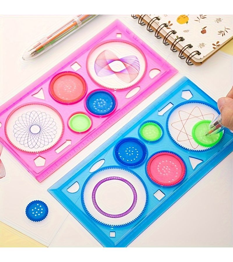 Versatile Multi Functional Ruler Set For Students Drawing And Painting Tools Creative Curve Ruler Templates Random Color - Image 1