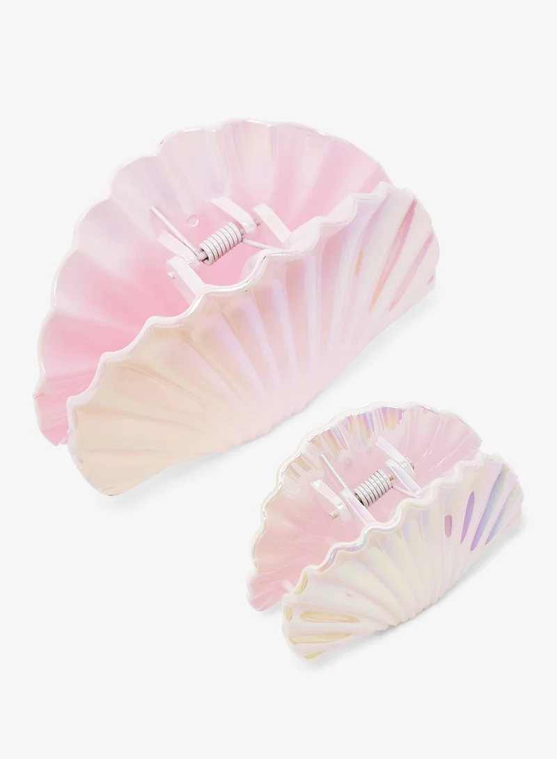 Ginger 2PK Pastel Sea Shell Hair Claw