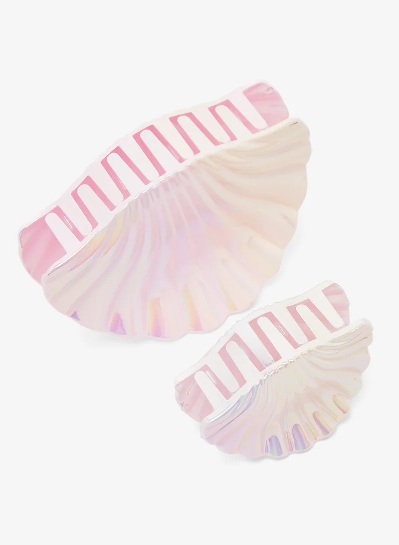 Ginger 2PK Pastel Sea Shell Hair Claw