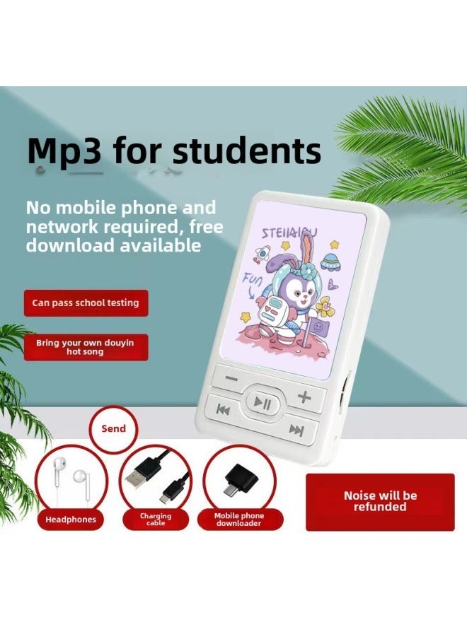 Can Be Put Out For Students To Listen To Songs Artifact Mp3 Walkman Cartoon Mini Portable Music Player-Body Color:Gold List Title-Memory Capacity:Can Be Placed Externally Mp3 + Full Set Of Accessories + 4g Memory Card  - Image 5