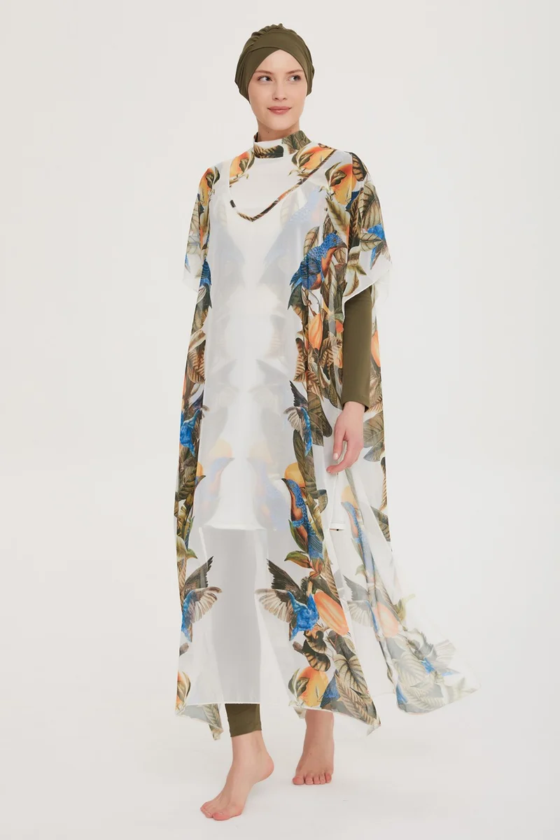 Remsa Mayo Remsa Modest Swimsuit Patterned Single Kaftan Pareo 430-552 Brazil