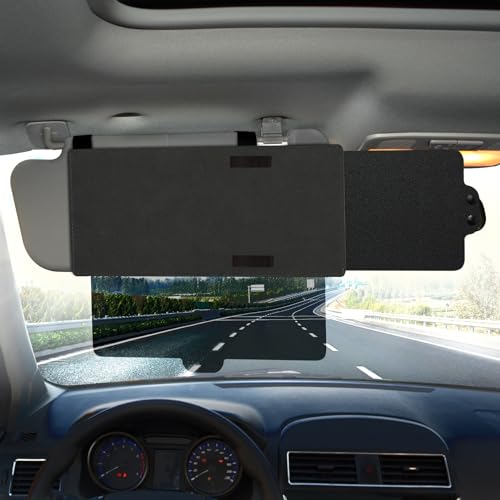 Kutyun Car Sun Visor Extender Polarized Windshield Sun Visor with Polycarbonate Lens and Side Sunshade Anti Glare UV Protection Snow Blindness Shield Universal Fit for Most Vehicles - Image 1