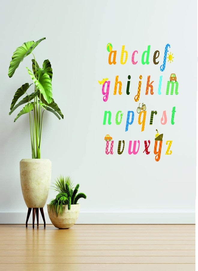 Techgifti ملصق حائط تعليمي متعدد الألوان من Techgifti، حروف الأبجدية ABCD - للأطفال - الرضع (الحجم - 160 سم × 147 سم) - Image 5