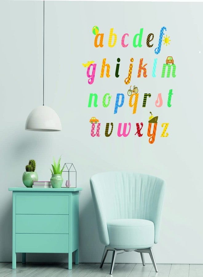 Techgifti ملصق حائط تعليمي متعدد الألوان من Techgifti، حروف الأبجدية ABCD - للأطفال - الرضع (الحجم - 160 سم × 147 سم) - Image 4