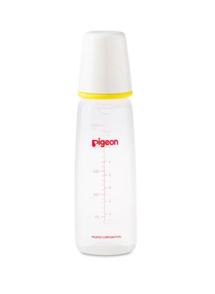 pigeon Plastic Bottle Slim Neck White Cover, multicolor, BPA Free, 240ml - Image 1