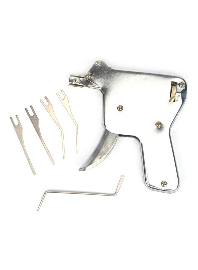 NIBEMINENT Door Lock Opener Tool Silver 12x1.4x11cm - Image 1