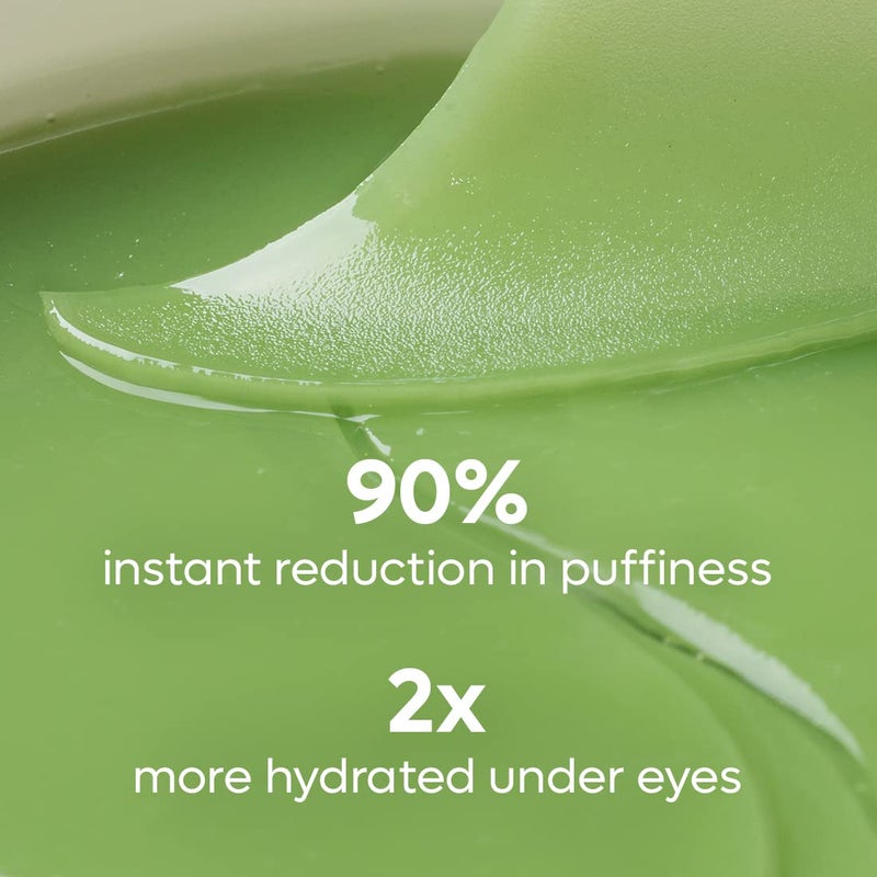 MCaffeine mCaffeine Green Tea Hydrogel Under Eye Patches for Dark Circle Fine Lines Wrinkles Reduction Cooling Under Eye Patch Mask for Instant DePuffing 30 Pairs  - Image 4