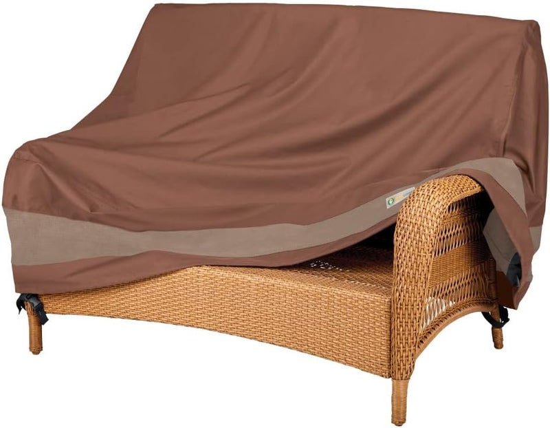 Duck Covers ULV603535 Ultimate Loveseat Cover, 58" W x 33" D x 35" H, Mocha Cappuccino, Patio Furniture Covers - Image 2