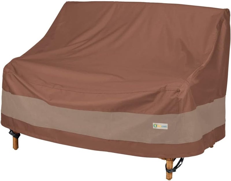 Duck Covers ULV603535 Ultimate Loveseat Cover, 58" W x 33" D x 35" H, Mocha Cappuccino, Patio Furniture Covers - Image 1
