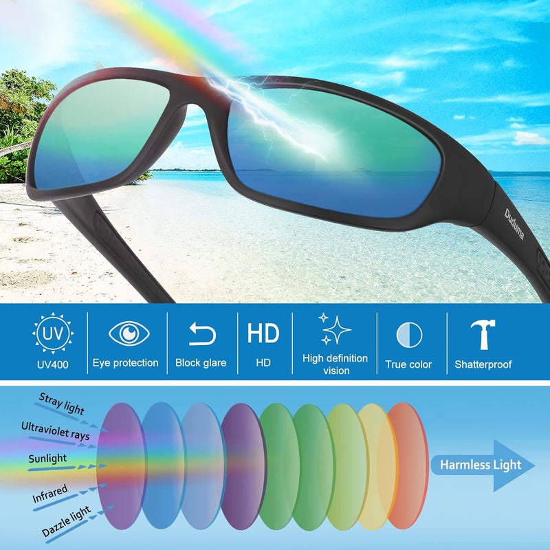 Duduma Sports Polarized Sunglasses for Men Women Baseball Cycling Golf Fishing Sun Glasses UV Blocking Tr8116 - Image 3