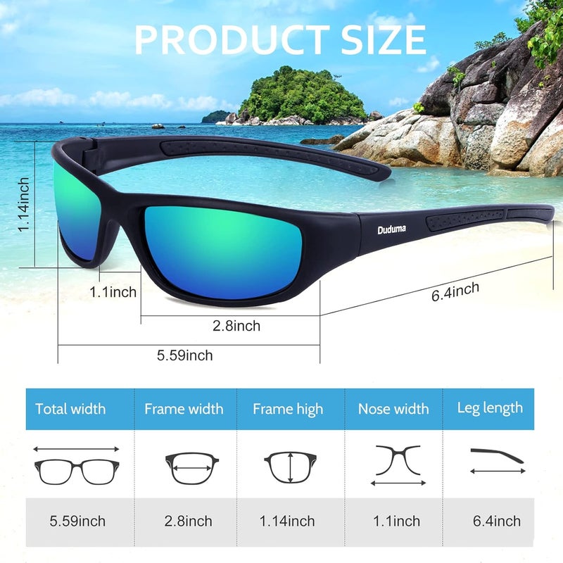 Duduma Sports Polarized Sunglasses for Men Women Baseball Cycling Golf Fishing Sun Glasses UV Blocking Tr8116 - Image 4
