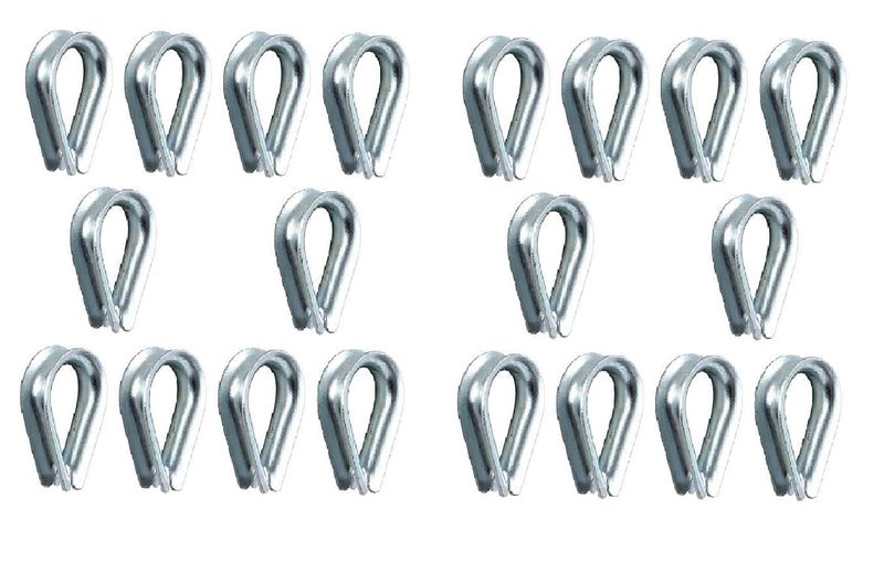 WeighTAJ WeighTAJ Mild Steel Galvanized Thimble for Wire Ropes Rigging for Wire Ropes of all Sizes Ideal to retain the natural shape of the loop and protect Wire rope from any Damage 28mm 20pc - Image 1