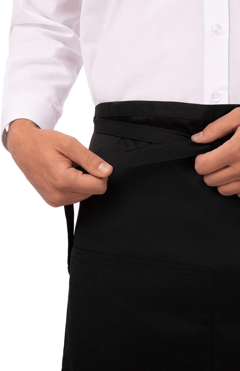 Chef Works Unisex Bistro Chef Apron, Black, One Size - Image 2
