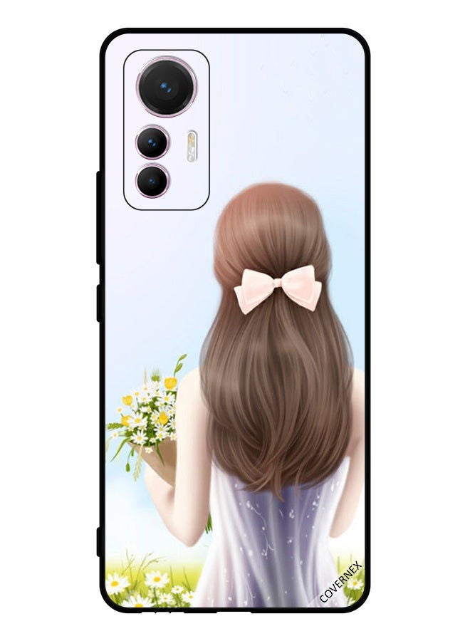 Covernex Protective Case Cover For Xiaomi 12 lite Lovely Girl Holding Flowers - Image 1