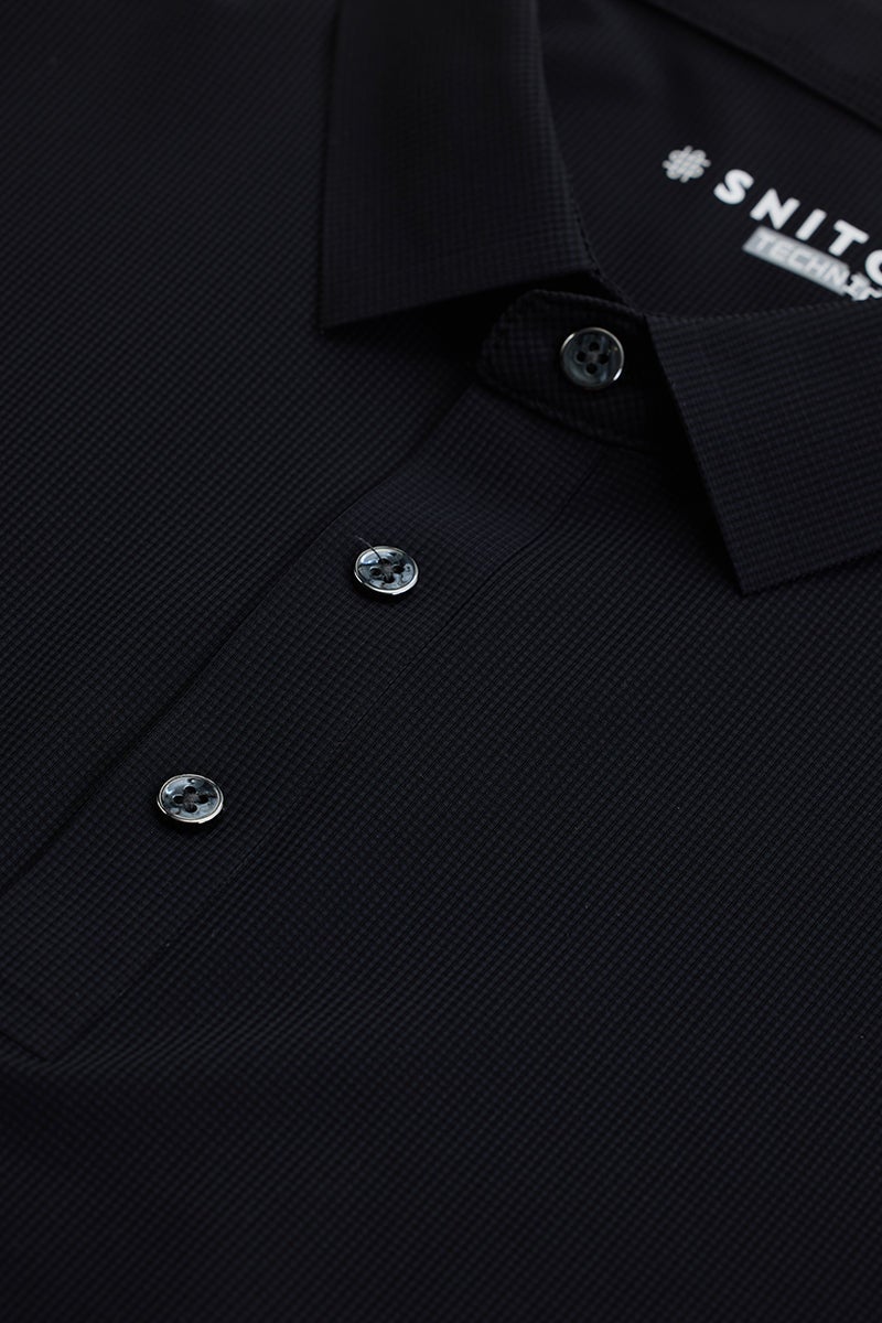 SNITCH Black Technical Stitchless Polo T-Shirt - Image 2