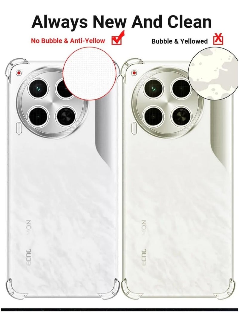 general Clear Case Compatible with Tecno Camon 30 5G/4G, Slim Fit TPU Transparent Soft Back Cover with 4 Corner Shockproof Airbag and Camera Lens Protection - Image 3