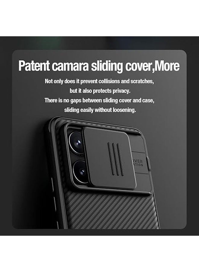general Case compatible with Xiaomi Poco F6 Pro Case, Camera Slide Cover Lens Privacy Protection Shockproof TPU Bumper Hard PC Back Cover for Poco F6 Pro - Image 2