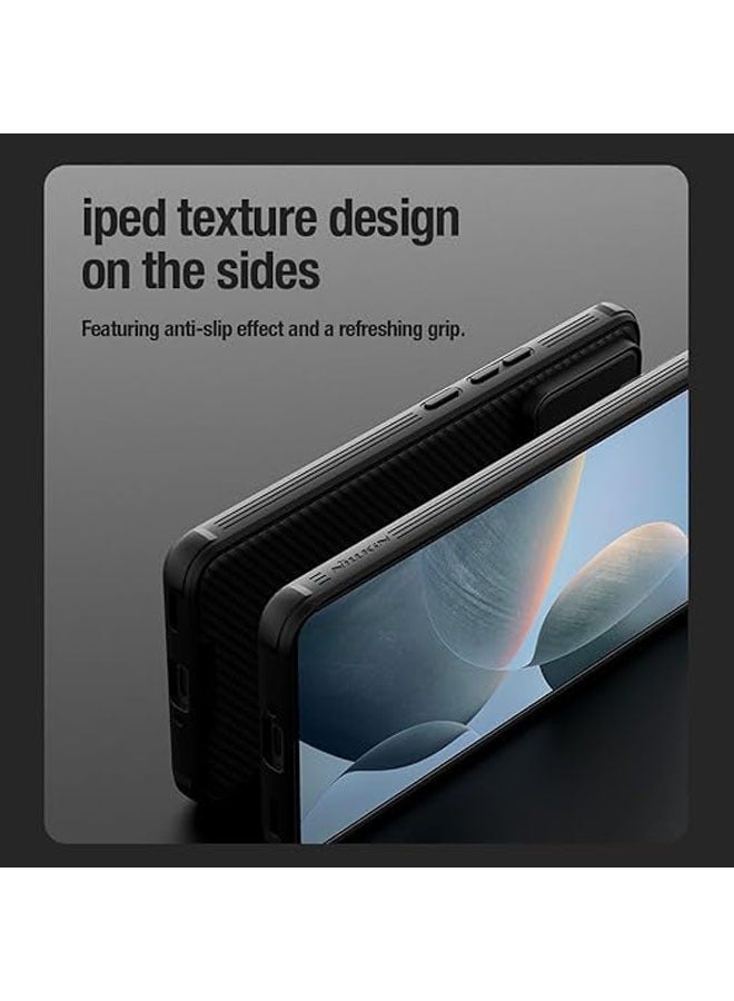 general Case compatible with Xiaomi Poco F6 Pro Case, Camera Slide Cover Lens Privacy Protection Shockproof TPU Bumper Hard PC Back Cover for Poco F6 Pro - Image 4