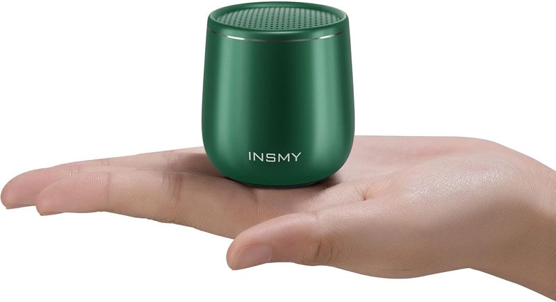 INSMY Small Bluetooth Speaker, Waterproof Mini Portable Wireless Speaker, Punchy Bass Rich Audio Stereo Pairing, Handheld Pocket Size for Hiking Biking Gift Laptop Tablet (Green) - Image 1