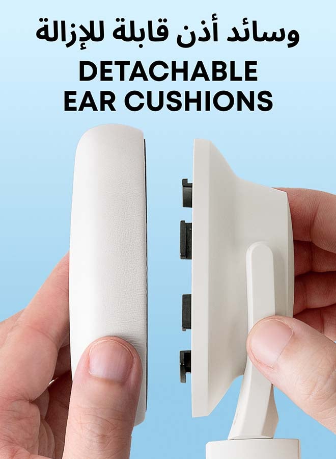 Soundcore Q11i Wireless Over-Ear Bluetooth Headphones by Anker, Deep Bass, 60H Playtime, Hi-Res Audio, Detachable Ear Cushions, Multipoint Connection White - Image 5