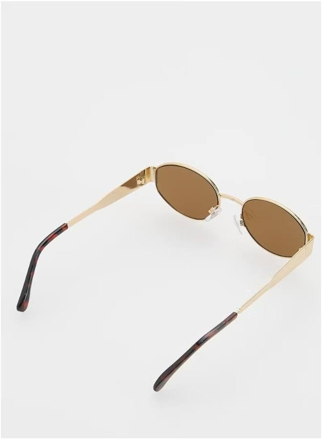 Generic Trendy Retro Oval Women's Sunglasses with Gold Frame, UV400 Protection  - Image 2