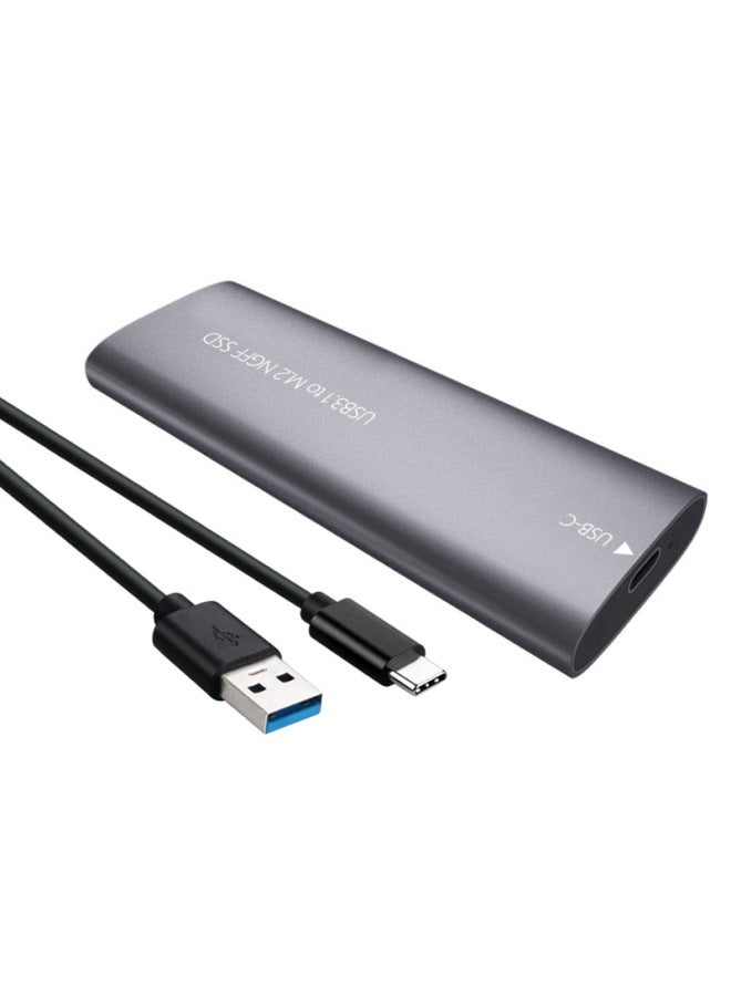 M.2 Hard Disk Box USB3.1Type-C Transfer M.2NGFF Solid State Hard Disk Box Metal External Mobile Hard Disk Box-Color:TN06-AC Black NGFF Protocol - Image 2