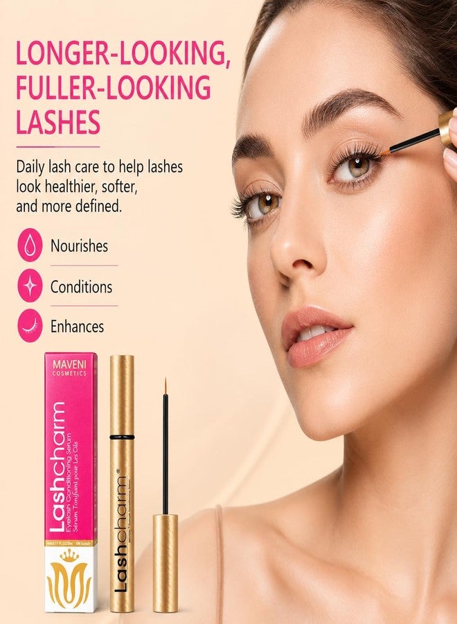MAVENI Lash Enhancing Serum, Eyelash Conditioning Serum for Longer-Looking, Fuller-Looking Lashes, Daily Lash Care for Thin, Sparse & Fragile Lashes, Safe for Sensitive Eyes (0.17 Fl Oz - Image 2