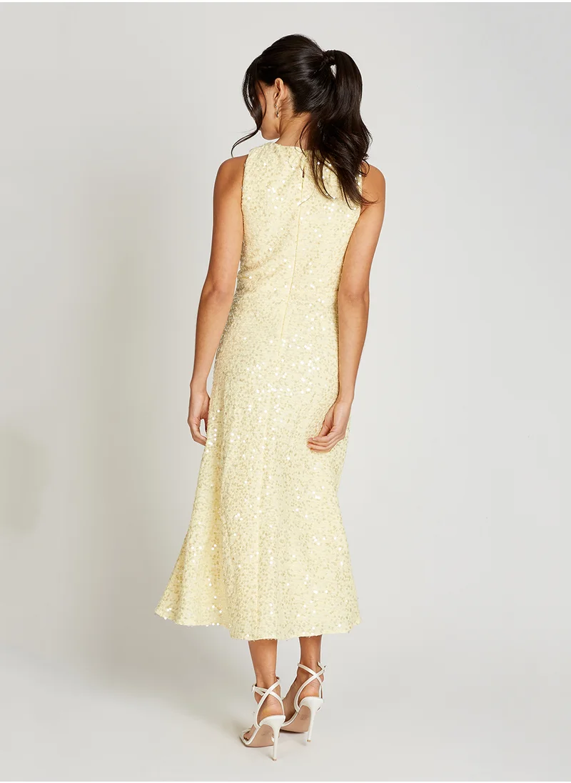 Little Mistress Cross Neck Maxi Dress
