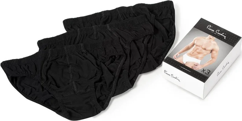 بيير كاردان Men's 3-Box Panties Black