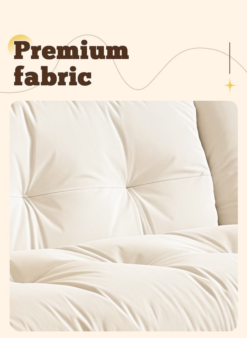 زينو أريكة مفردة قابلة للتحويل إلى سرير، أريكة مطوية مع مفرش أرضي، أريكة ناعمة لشخصين قابلة للتحويل إلى سرير بظهر مقابل قابل للتعديل – لغرفة المعيشة أو المطبخ – اللون الأبيض - Image 2