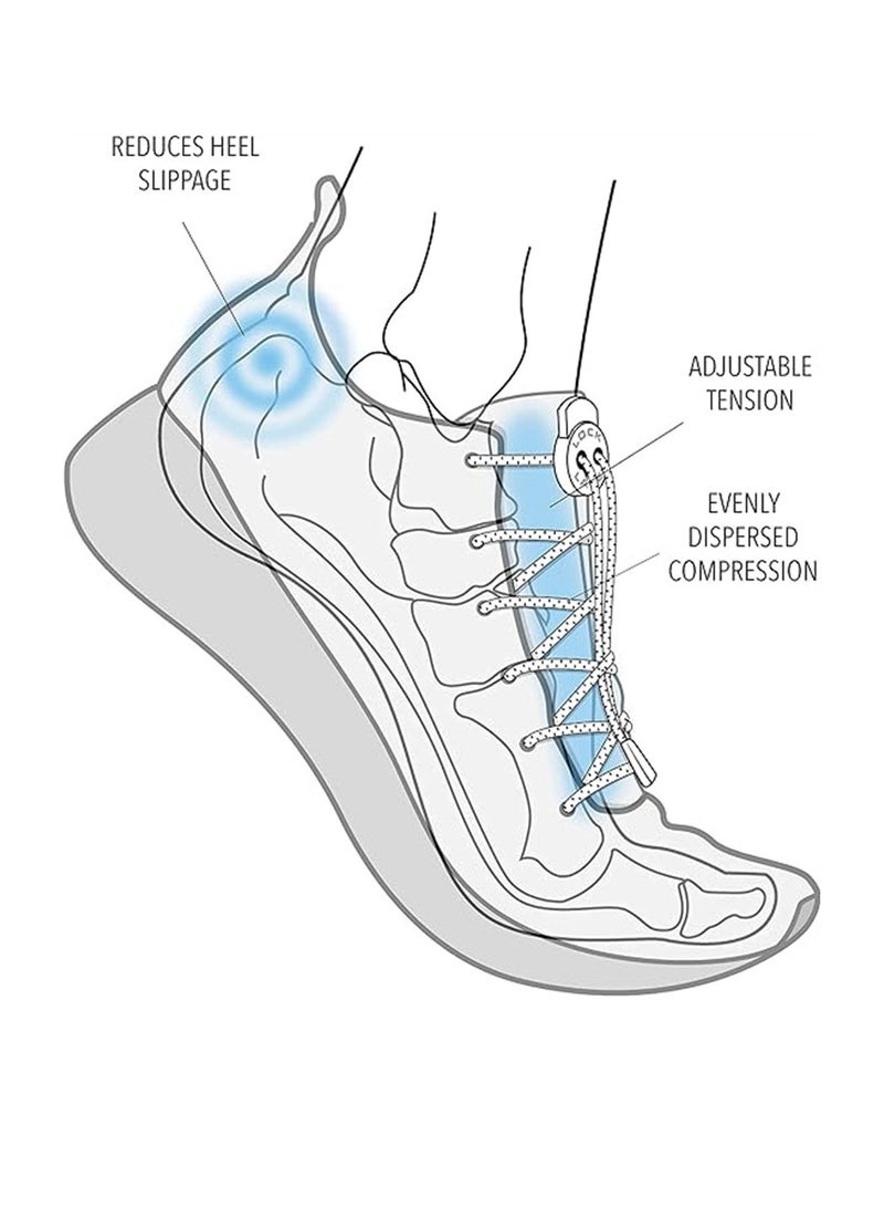 KASTWAVE Elastic No Tie Shoe Laces (Pack of 2) One Size Fits All, for Kids and Adults, Elastic No Tie Shoe Laces - Image 5