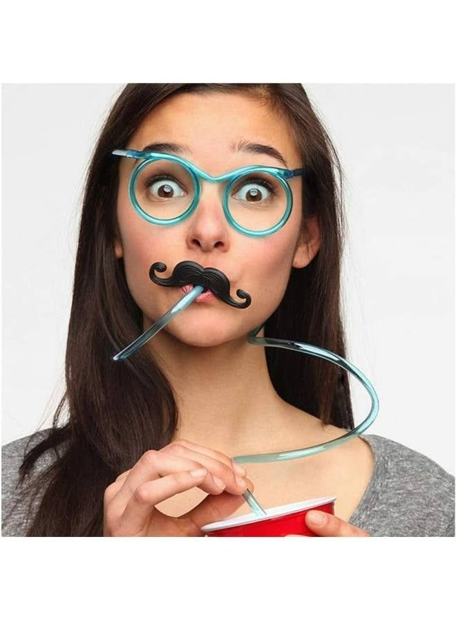 5 قطع من المصاصات، أكواب بلاستيكية مرحة، أغطية للمصاصات، مصاصات قابلة لإعادة الاستخدام للأطفال، مصاصات أكواب شرب، مصاصات حفلات ممتعة للكبار، مصاصات للنظارات، أنبوب مصاصة، مجموعة ألعاب وحفلات أعياد الميلاد - Image 4