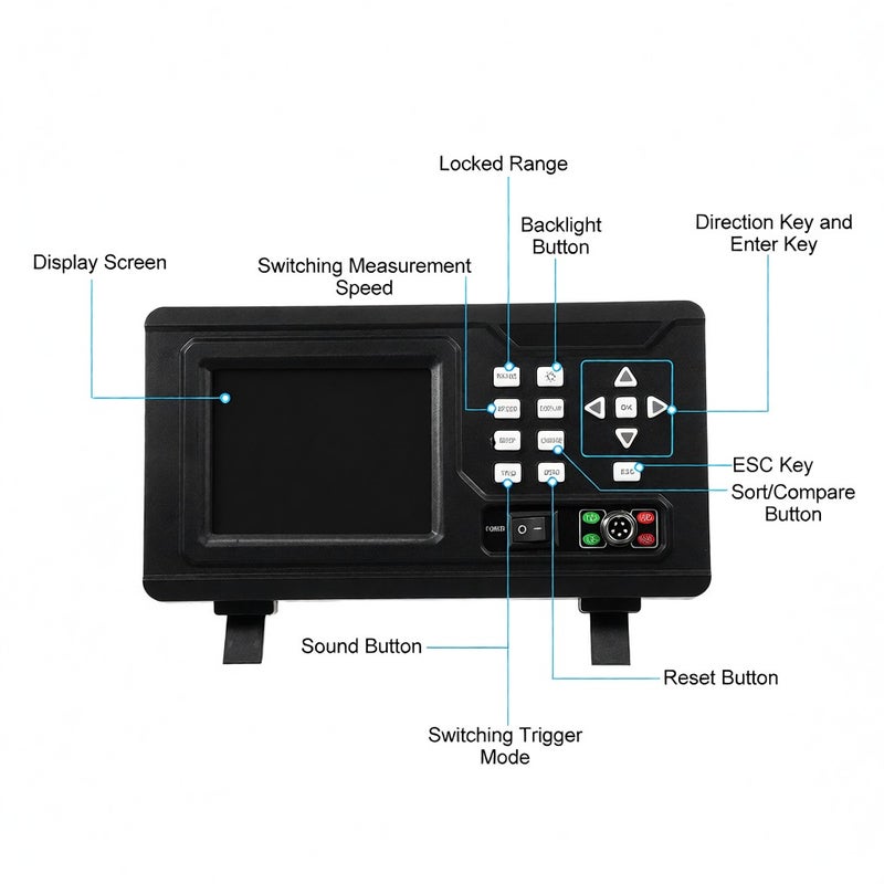 Portable Low Resistance Tester: Black UK Plug, High Accuracy Stable DC Operation - Clear Backlit LCD Display, Milliohm Meter for Electronics Electrical Maintenance Automotive Research - Image 4