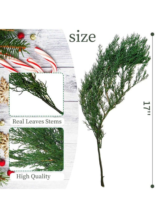 Tavkite 4OZ Preserved Real Pine Leaves Branches -17'' Natural Greenery Plants Twigs Stems Pine Needles Evergreen Picks for Garland Wreath Xmas Wedding Home Party Decor Indoor Outdoor Decoration - Image 4