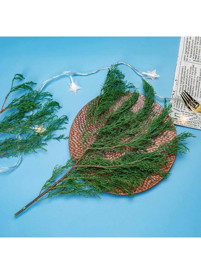 Tavkite 4OZ Preserved Real Pine Leaves Branches -17'' Natural Greenery Plants Twigs Stems Pine Needles Evergreen Picks for Garland Wreath Xmas Wedding Home Party Decor Indoor Outdoor Decoration - Image 3