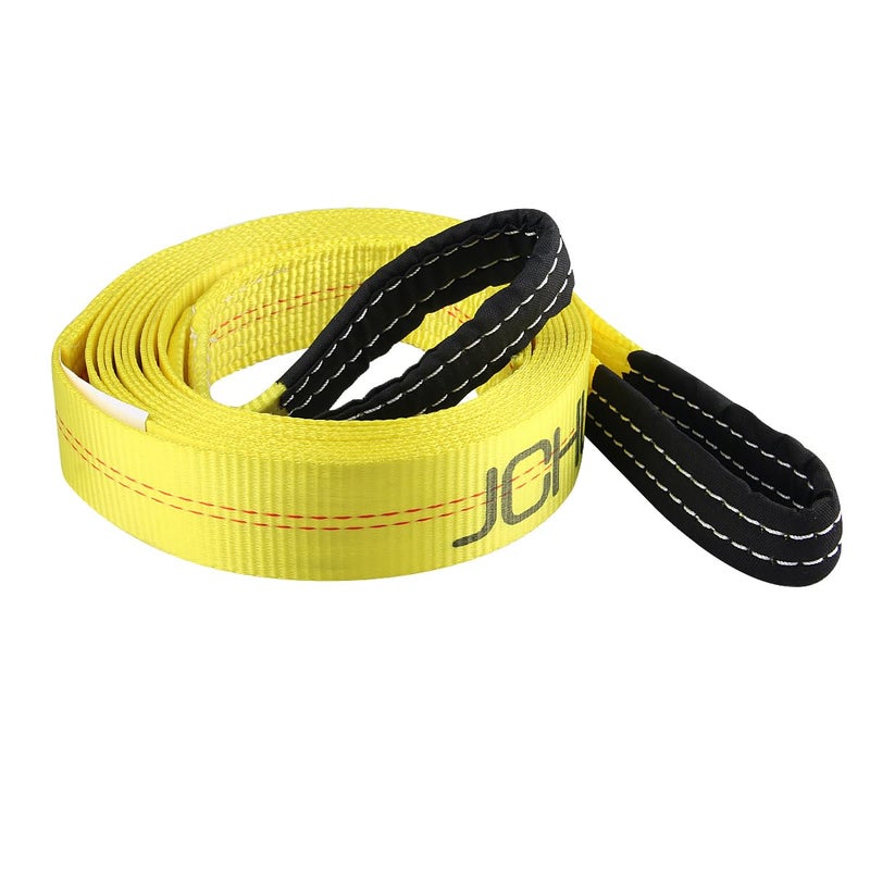 JCHL Recovery Tow Strap with Reinforced Loops 2inx20ft Heavy Duty 24,000lb Break Strength Vehicle Recovery Rope Use for Emergency Towing Rope, Tree Saver, Winch Extension, Triple Reinforced Loops - Image 3