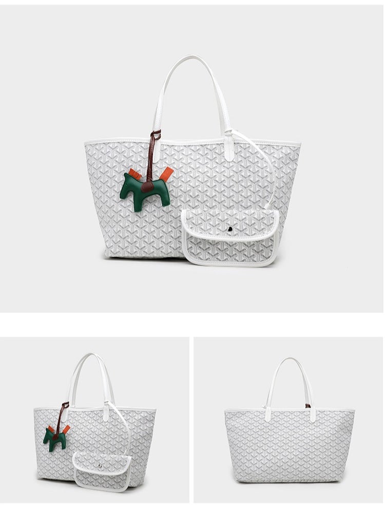 Generic Printed Shopper Tote White Pendants Random  - Image 4