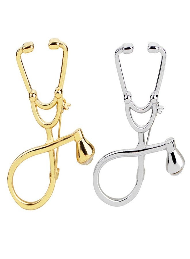 MINGHUA Stethoscope Brooch Stethoscope Pin Nurse, Medical Student Graduation Gift, Physician Jewelry (Gold) - Image 5