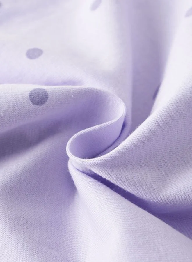 يونيكي Lavender Crew Neck Short Sleeve Printed Top