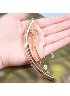 Yheakne Tube Bar Hair Clip Barrette Gold Tube Hair Barrette Clamp Minimal Metal Hair Barrette Clips Decorative Hair Accessories For Women And Girls (Gold)  - Image 5